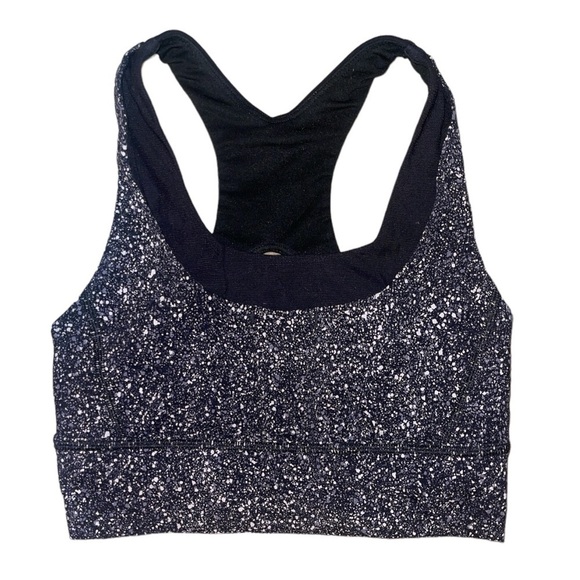lululemon athletica Other - Lululemon Athletica speckled black and white criss cross sports bra size 4